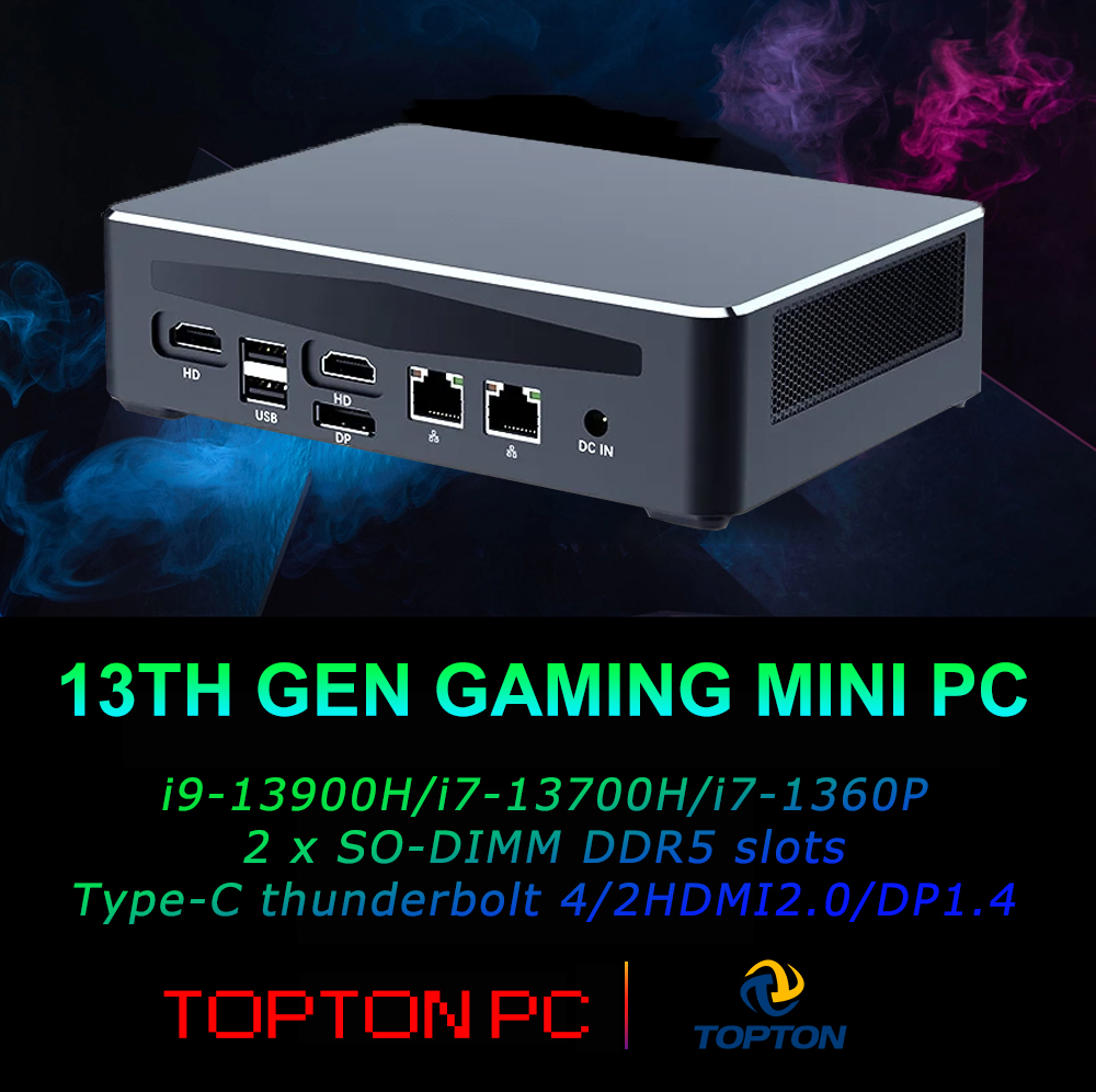 Intel Core I9 13900H Mini Pc - Potente computadora de escritorio con pantalla