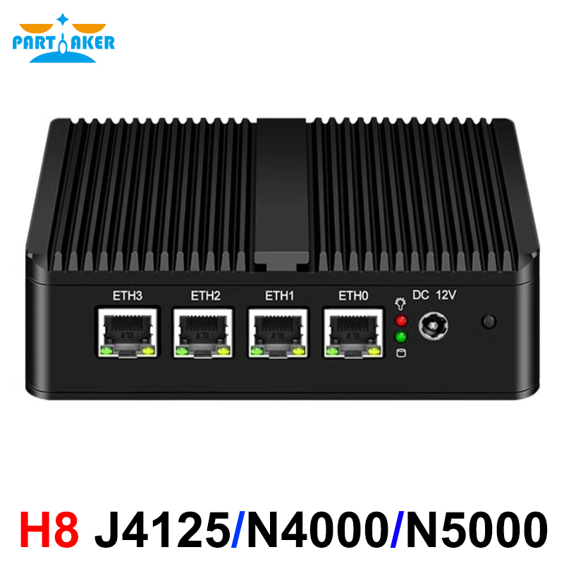 Pfsense Firewall Router 2.5G 4 I226 - Router pfSense sin Ventilador Partaker, Mini