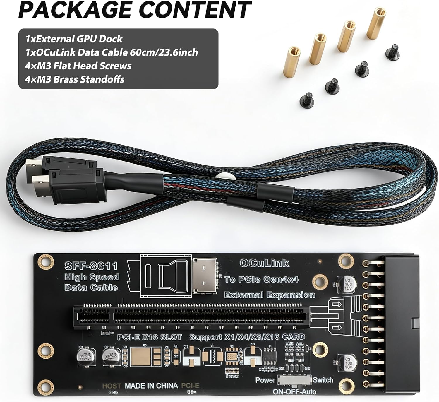 Adaptador OCuLink PCIe 4.0 X4  - Oculink Egpu Mini Pc reseña y precio