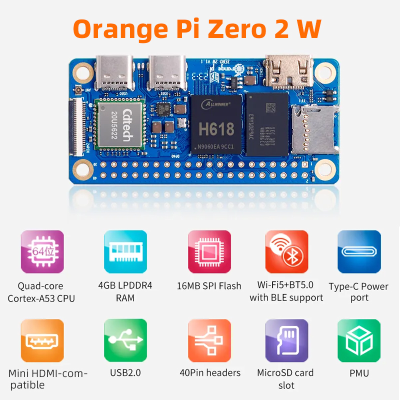 Orange Pi Zero 2W 4GB 2GB 1.5G - Rockchip Rk3588 Development Board reseña y precio