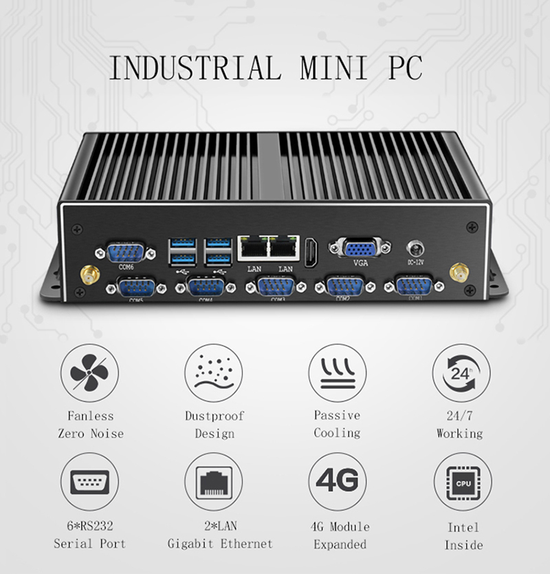 Mini PC Industrial Sin Ventila - Fanless Industrial Pc Rs485 Core I7 reseña y precio